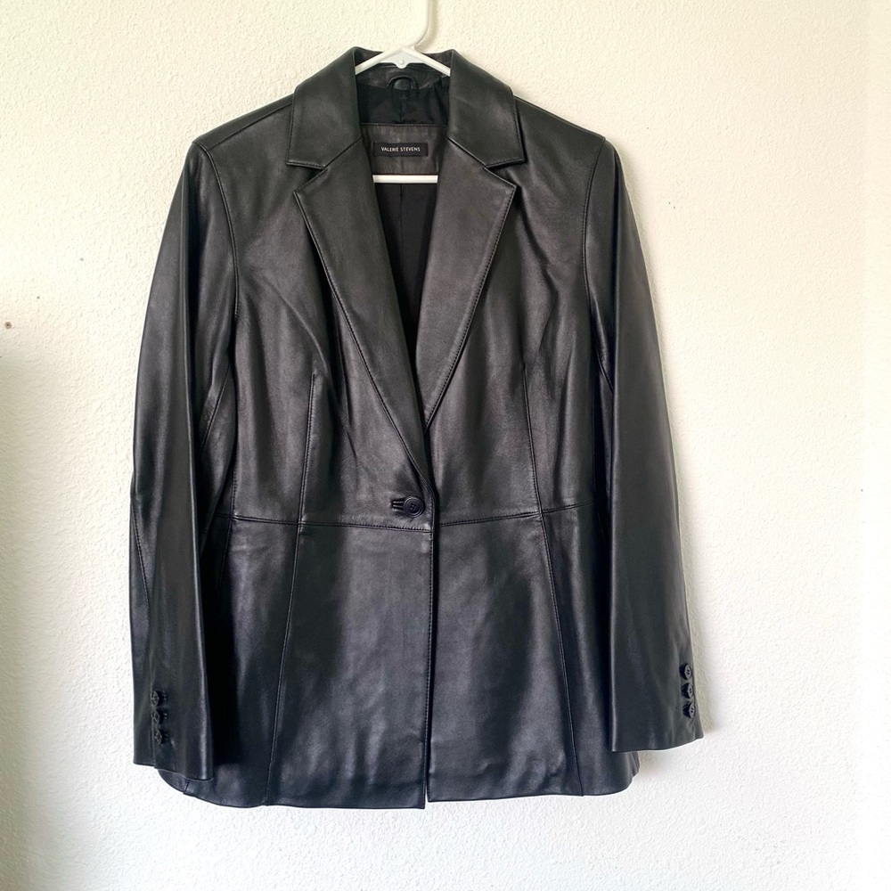 Valerie Stevens Black Leather Jacket - Vintage